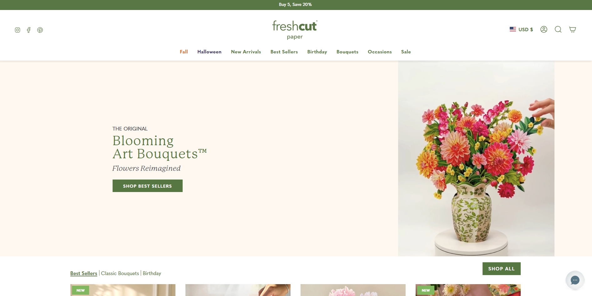 Fresh Cut Paper — Blooming Art Bouquets